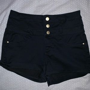 Refuge High Waisted Shorts (Black)